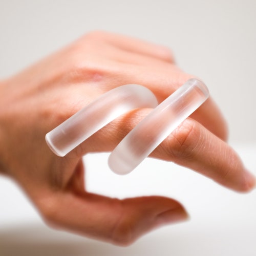 CARLOTTA Ring: Handmade Lucite Knot Statement Ring