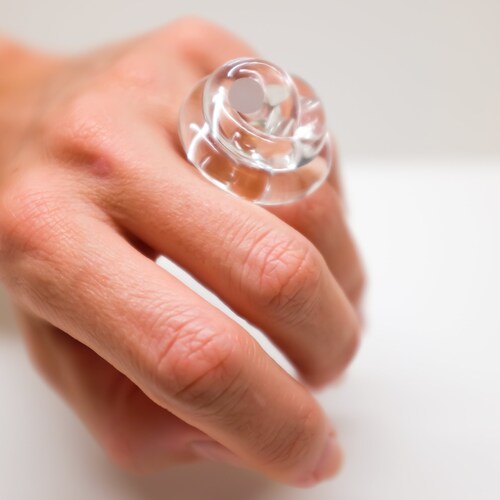 Handcrafted NUDO KNOT Clear Acrylic Ring: Contemporary Statement Jewelry in all sizes