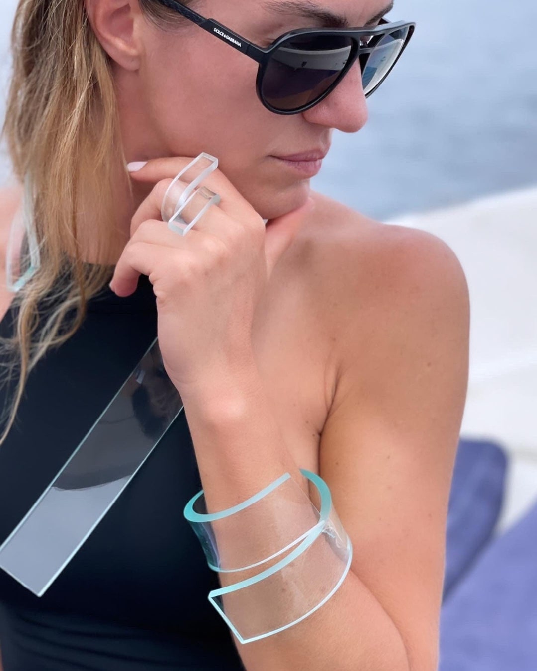 MILANO LUCITE RING Lucite Ring Clear Ring Acrylic Ring Etsy