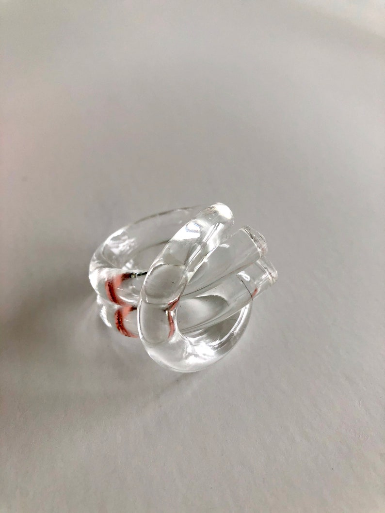BELT LUCITE RING Acrylic Ring Clear Ring Lucite Ring Etsy