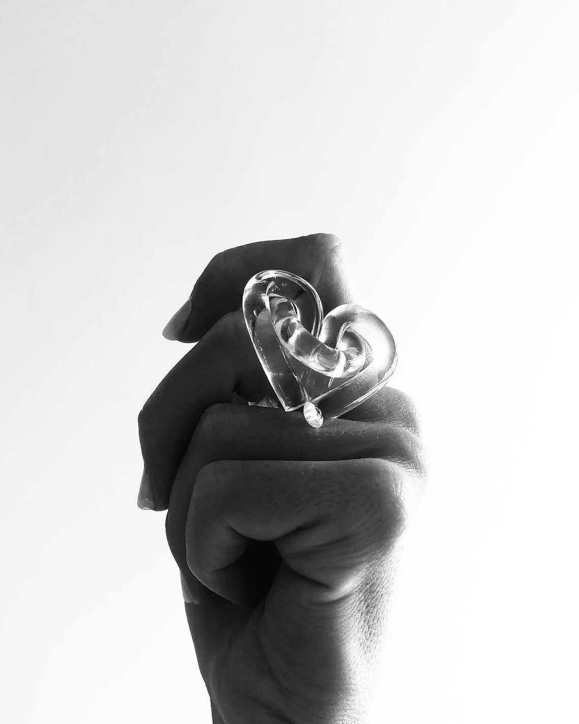 THE HEART RING Acrylic Ring Acrylic Knot Ring Statement Etsy