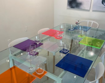 1 MANTELES INDIVIDUALES de acrílico: Decoración de comedor contemporánea, mezcla y combina