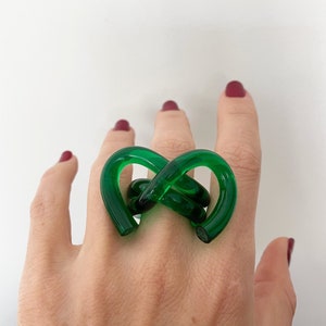 TAURUS Zodiac Ring, Astrology Lucite Statement Ring, Emerald Green Cocktail Ring, Bold Handcrafted Ring, Venus Ring, Birthday Ring for Her