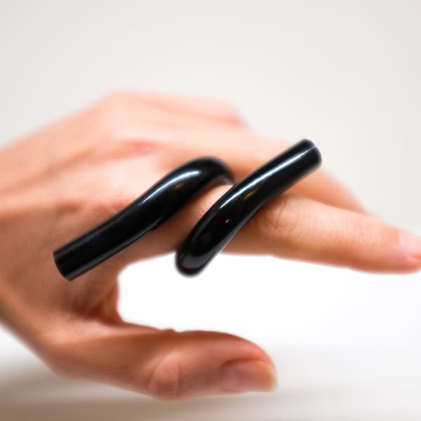 CARLOTTA Ring: Handmade Acrylic Knot Statement Ring