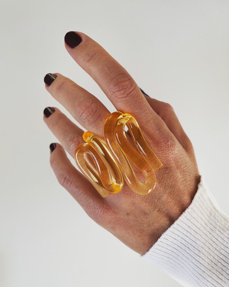 Virgo RING, Astrology Ring, Statement Ring, Statement Jewelry, Lucite Ring, Zodiac Ring, Acrylic Ring, Gift Ring image 2