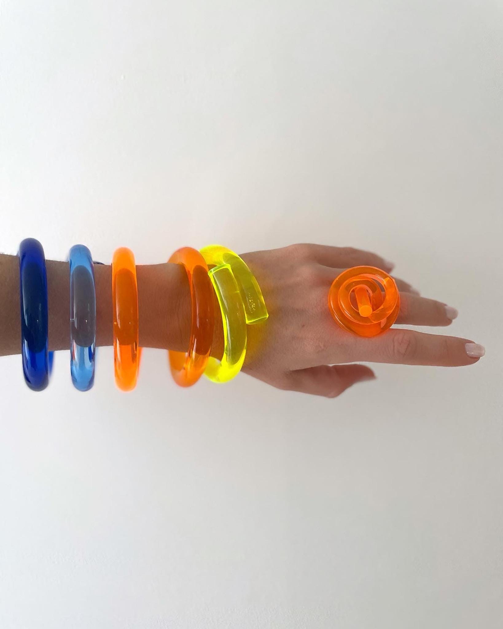 Purple Lucite Bracelet Vintage