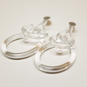 NUDO EARRINGS, Acrylic Earrings, Lucite Earrings, Dangling Earrings, Transparent Earrings, Christmas Gift, Women Gift image 2