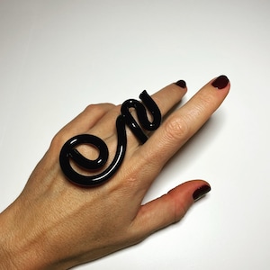 SCORPIO Zodiac Lucite Statement Ring: Contemporary Wearable Art