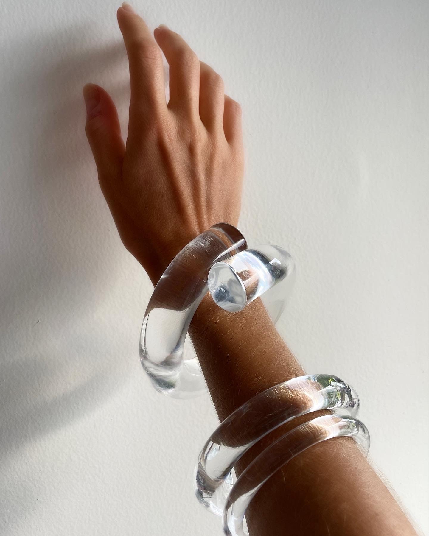 Extra Large BRACELET Knot Bracelet Lucite Bracelet Lucite Bangle Acrylic Bracelet Acrylic Bangle Clear Bracelet Transparent Bracelet