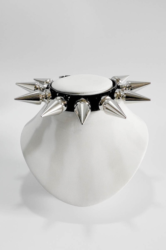 Giant Spikes Choker Etsy