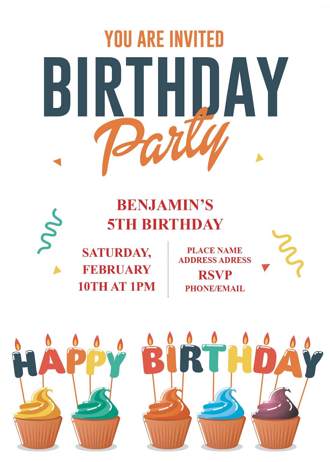 Personalized Birthday Party Invitation / Birthday Invitation Etsy