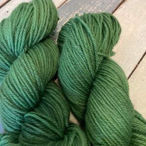Green Worsted Weight Semisolid Yarn for knitting and crochet