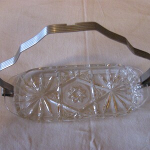 Vintage Cut Glass Candy Nut Trinket Butter Dish CL20-5