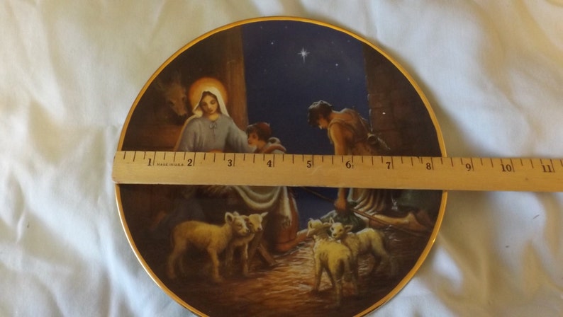 Adoration of the Shepherds 1986 Heritage House Collector Plate Vintage CL35-5
