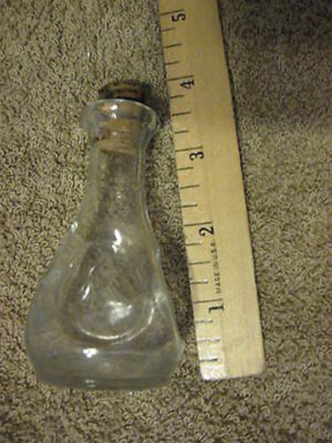 Vintage Libbey Stoppered Bottle 4 Clear Glass C1937 Collectible CL824