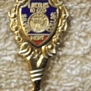 Collector Souvenir Spoon Lincoln 10,000 Montana 4 1/2&quot; SP204