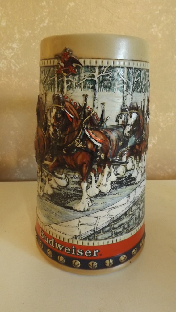 budweiser beer steins 1988
