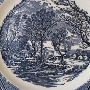 CURRIER & IVES Royal China by Jeannette 10 Inch Plate MS-127