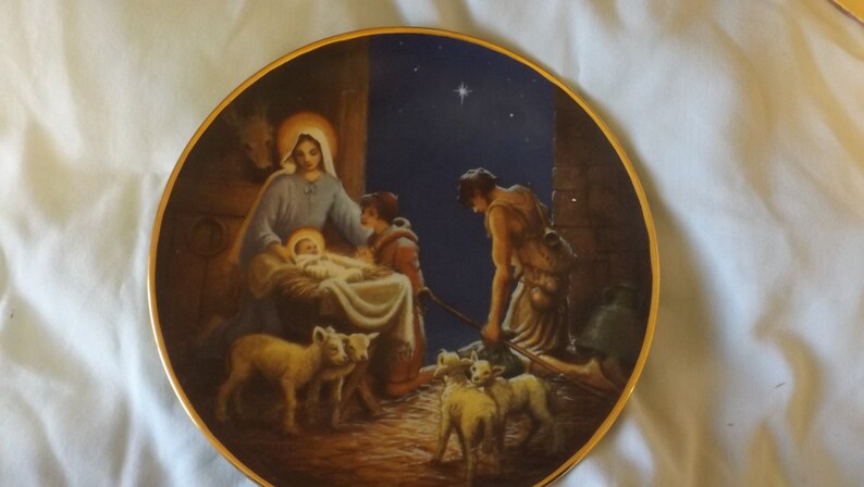 Adoration of the Shepherds 1986 Heritage House Collector Plate Vintage CL35-5