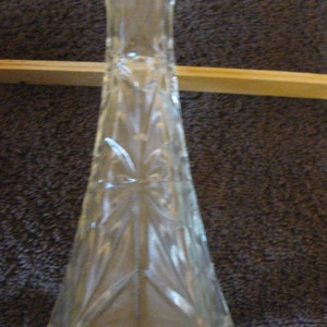 Vintage Hoosier Glass Clear Glass Bud Vase 6&quot; CL10-27