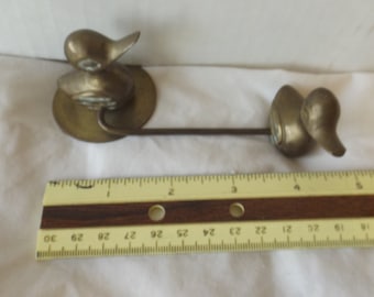 2 Vintage Duck Figurines Brass 1 3/4" x 1 3/4"  CL25-26
