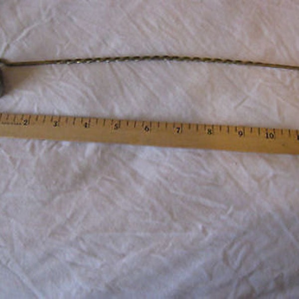 Vintage Brass Candle Snuffer Twisted Handle 12 Inches Long CL31-13