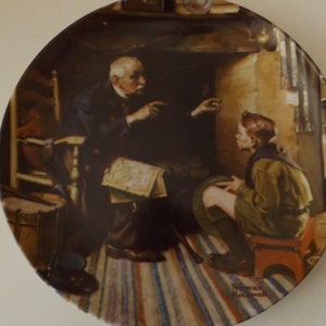 Vintage1988 The Veteran Norman Rockwell Plate 16798C Limited Edition  CL12-22