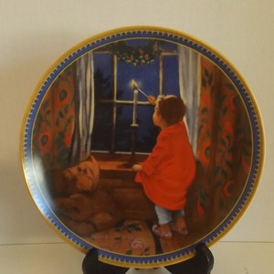 Bradford 1986 Christmas Jessie W Smith Collector Plate CL34-6