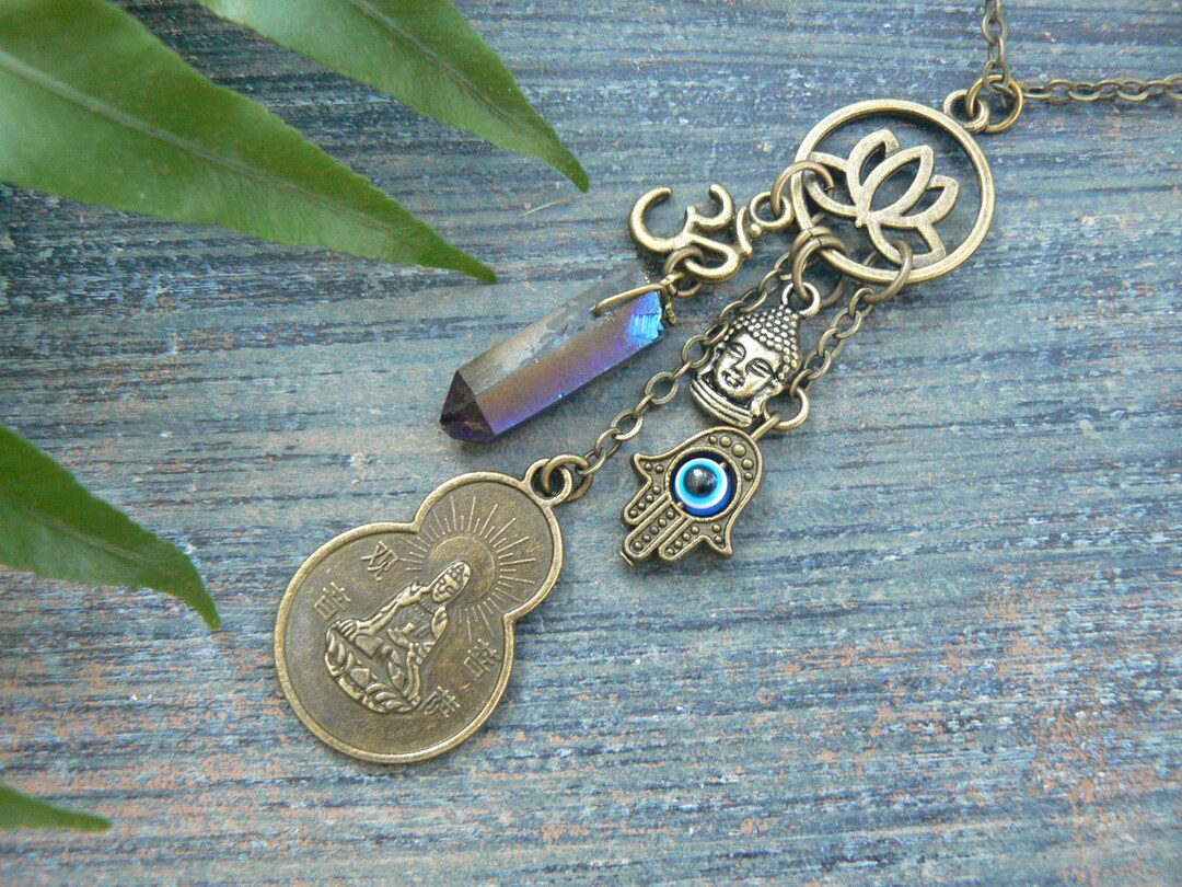 Collar espiritual zen collar protección collar QuanYin Buda Etsy España