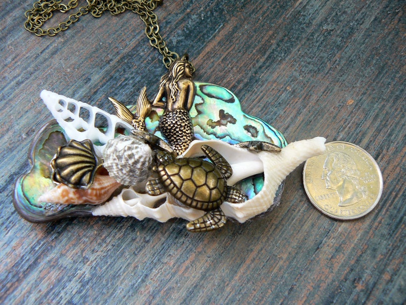 Mermaid Statement Necklace,Mermaid Abalone Necklace Festival Paua Necklace Seashell Necklace Cosplay Jewelry Boho Siren Costume