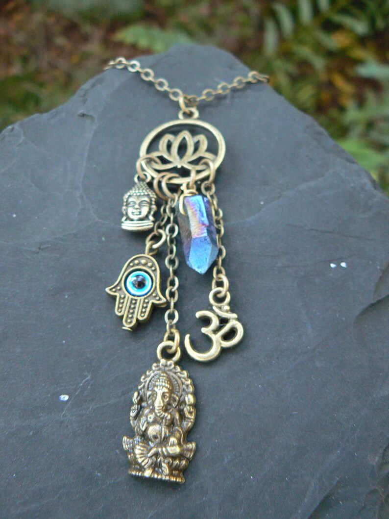 Spiritual Necklace Zen Necklace Protection Necklace Ganesha Etsy