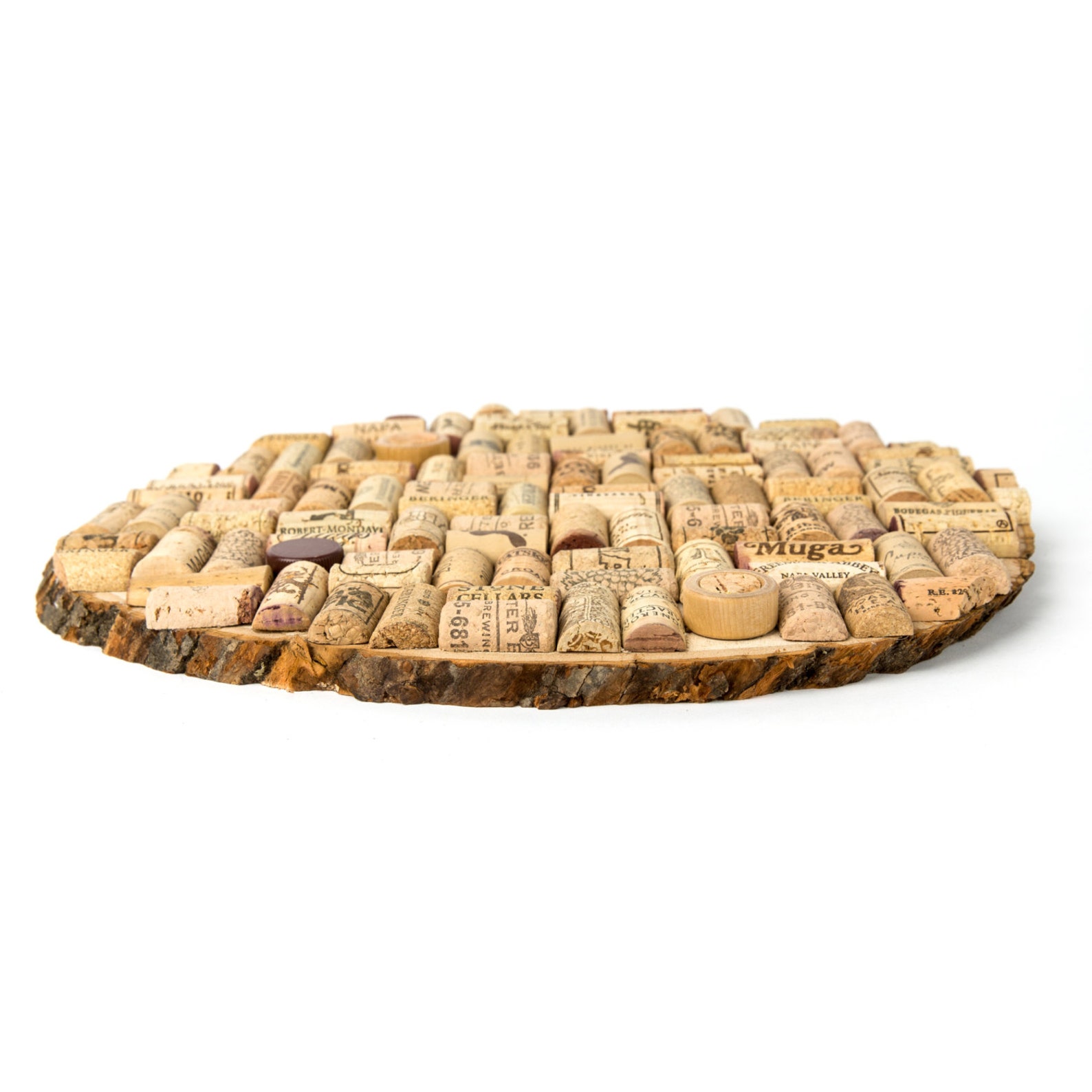 Round Natural Edge Cork Board large Etsy