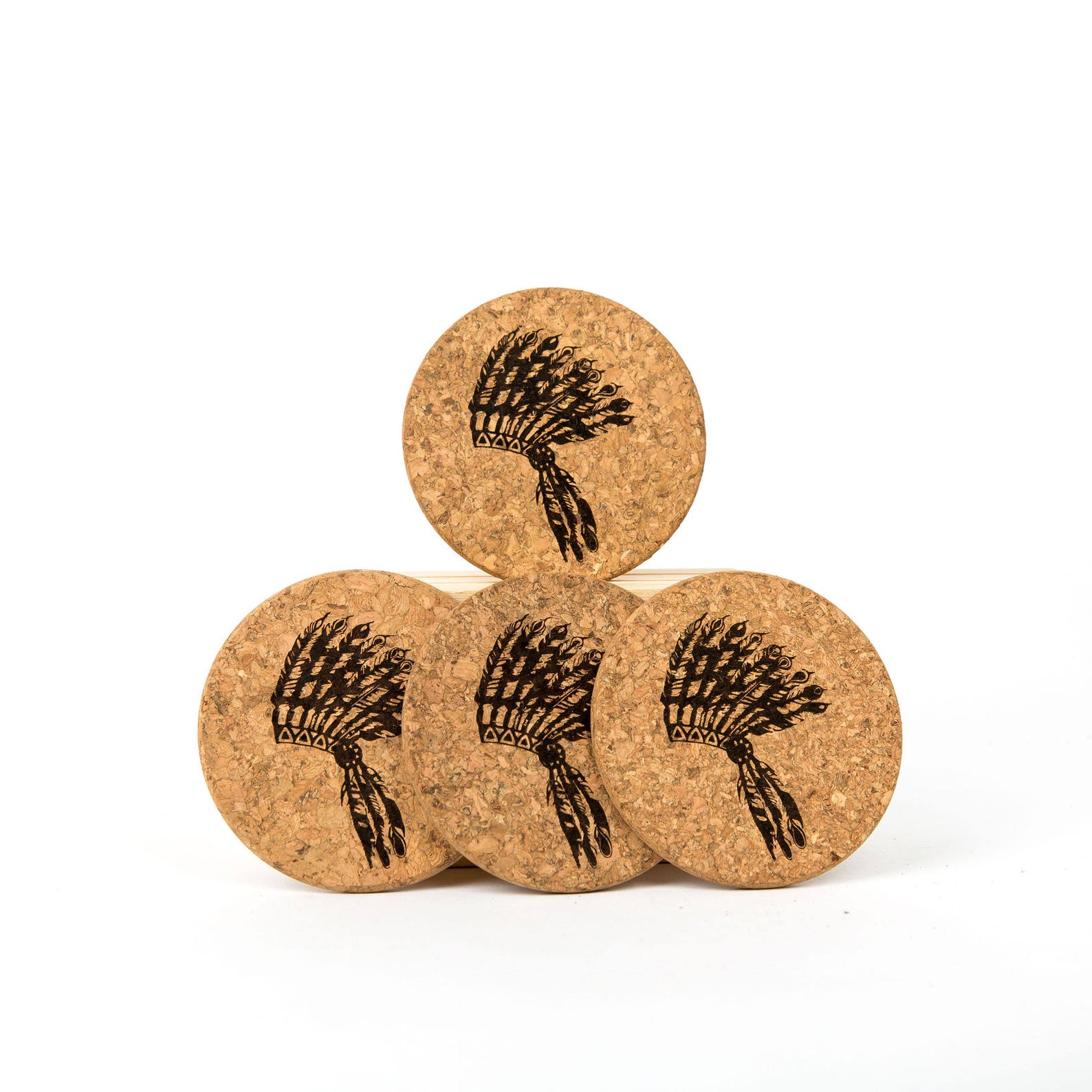Engraved Cork Coaster Set of 4 Etsy UK
