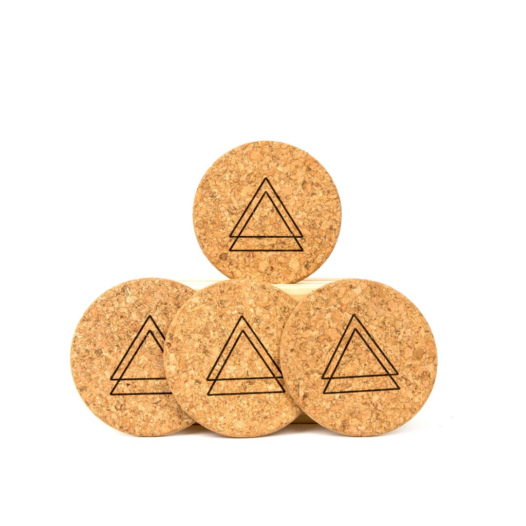 Engraved Cork Coaster Set of 4 Etsy UK