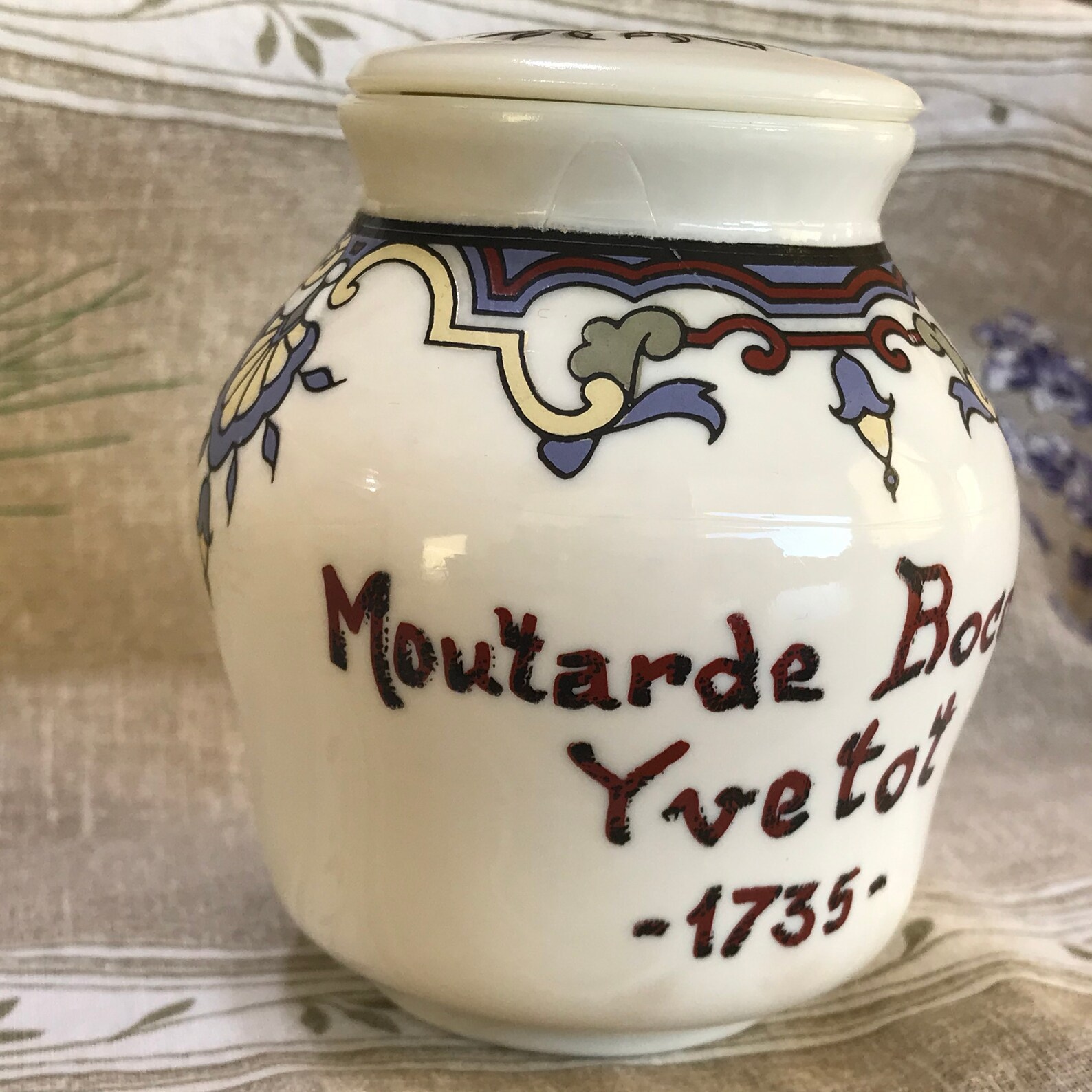 Vintage FRENCH MUSTARD JAR Moutarde Bocquet Yvetot 1735 Pot Etsy