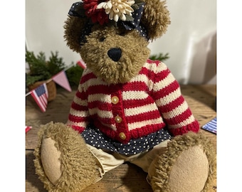 Boyds Gloria Bearsevelt Bear TJs Best Dressed Collection Patriotic VTG 2001