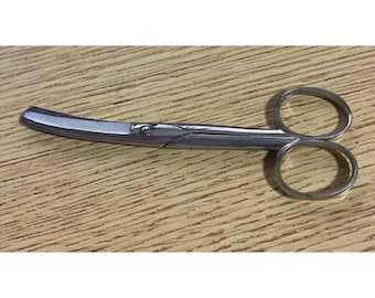 VTG 50s Riedinger Germany Curved Scissors Hair Cutting Sewing Dressing Shears
