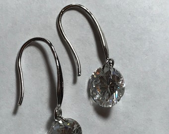 Clear Crystal Dangle Earrings