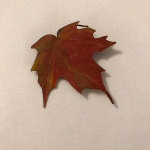 Fall Leaf Handpainted Brooch