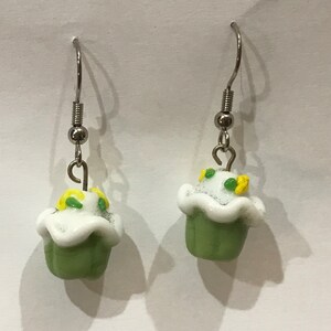 Glass Cupcake theme Dangle Earrings