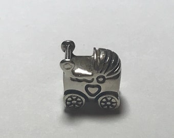Authentic Pandora Baby Carriage Sterling Silver Pandora Charm