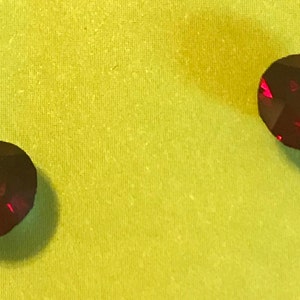 Swarovski Crystal Small Dark Red Burgundy Post Earrings