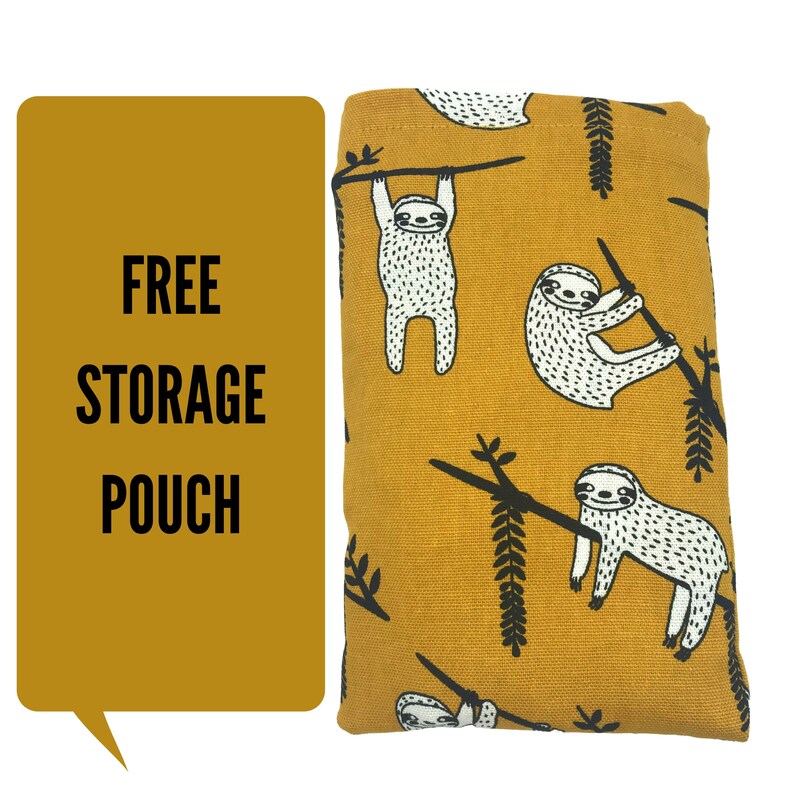 Sleepy Sloth Tote Bag Travel Bag Yellow Sloth Gifts Nanna Etsy Australia