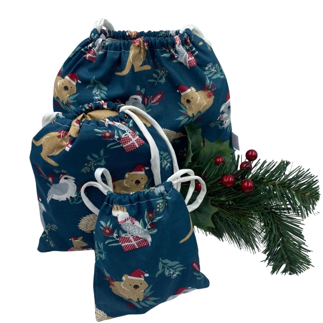 Sac En Tissu Motif Nounours Cousu Main - Cadeau De Noël, Neuf Avec étiquettes, Style Fourre-tout Pratique