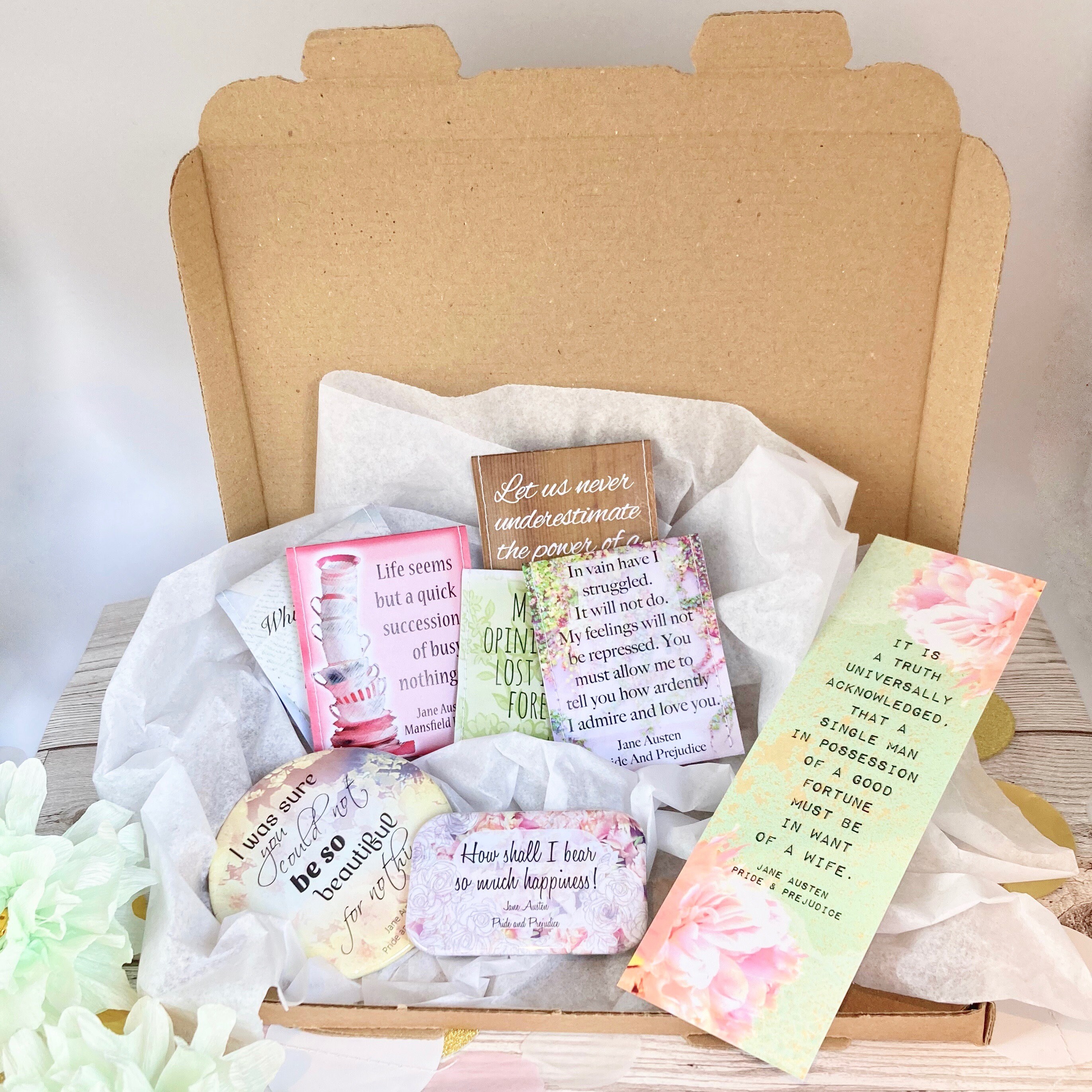 Jane Austen Gift bundle Jane Austen Tea letterbox gift Jane Etsy