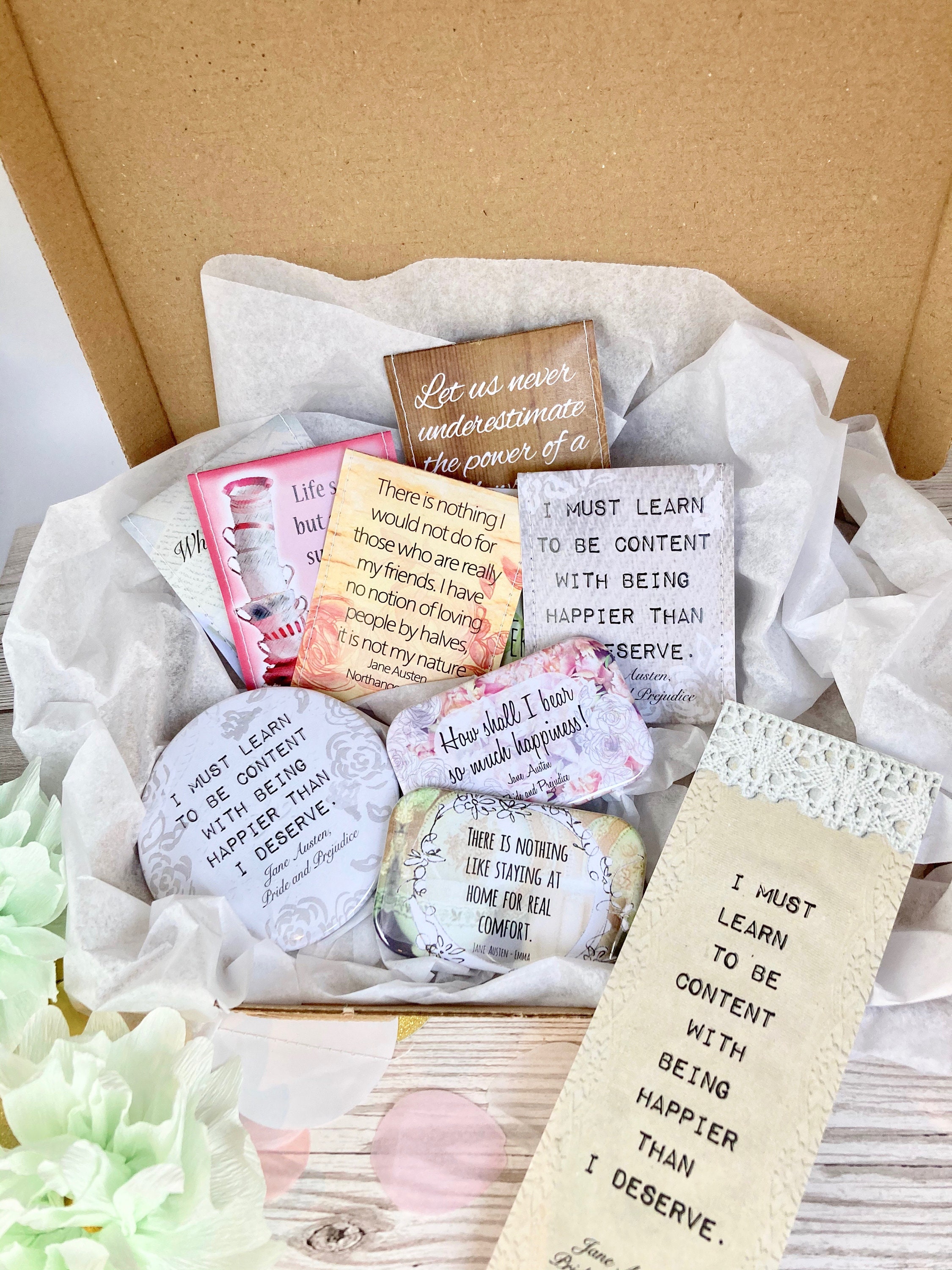 Jane Austen Gift bundle Jane Austen Tea letterbox gift Jane Etsy