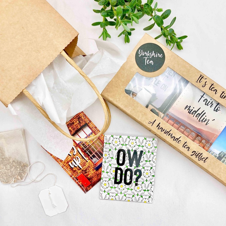 Yorkshire Gift | Handmade Tea Gift Set | Gift for Yorkshire Man or Woman | Letterbox Gift UK | Yorkshire Sayings Gift | Yorkshire tea gift immagine 2