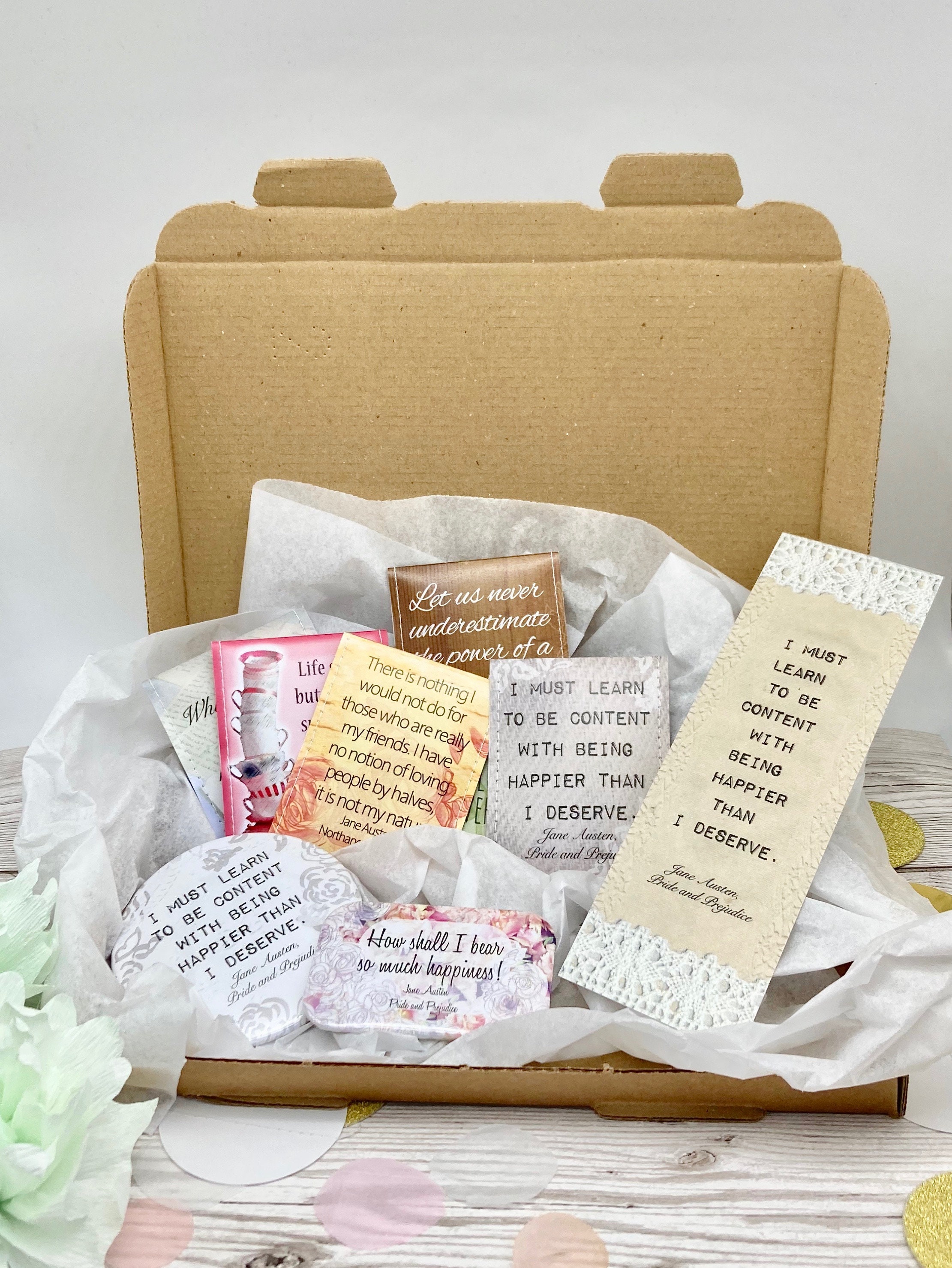 Jane Austen Gift bundle Jane Austen Tea letterbox gift Jane Etsy