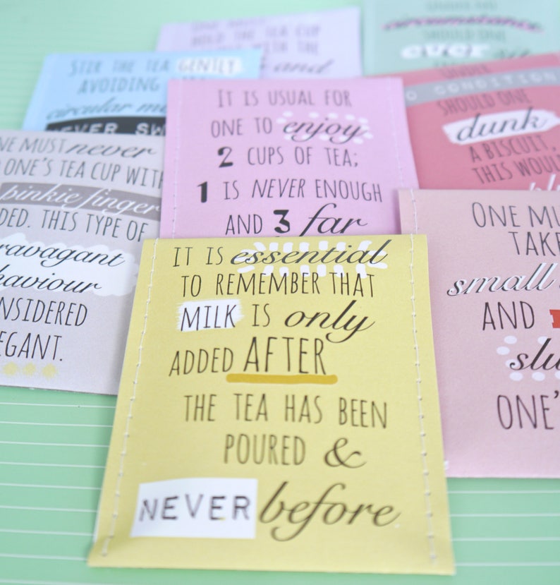 Tea Etiquette Gift Set English Tea Traditions for True Tea Etsy UK