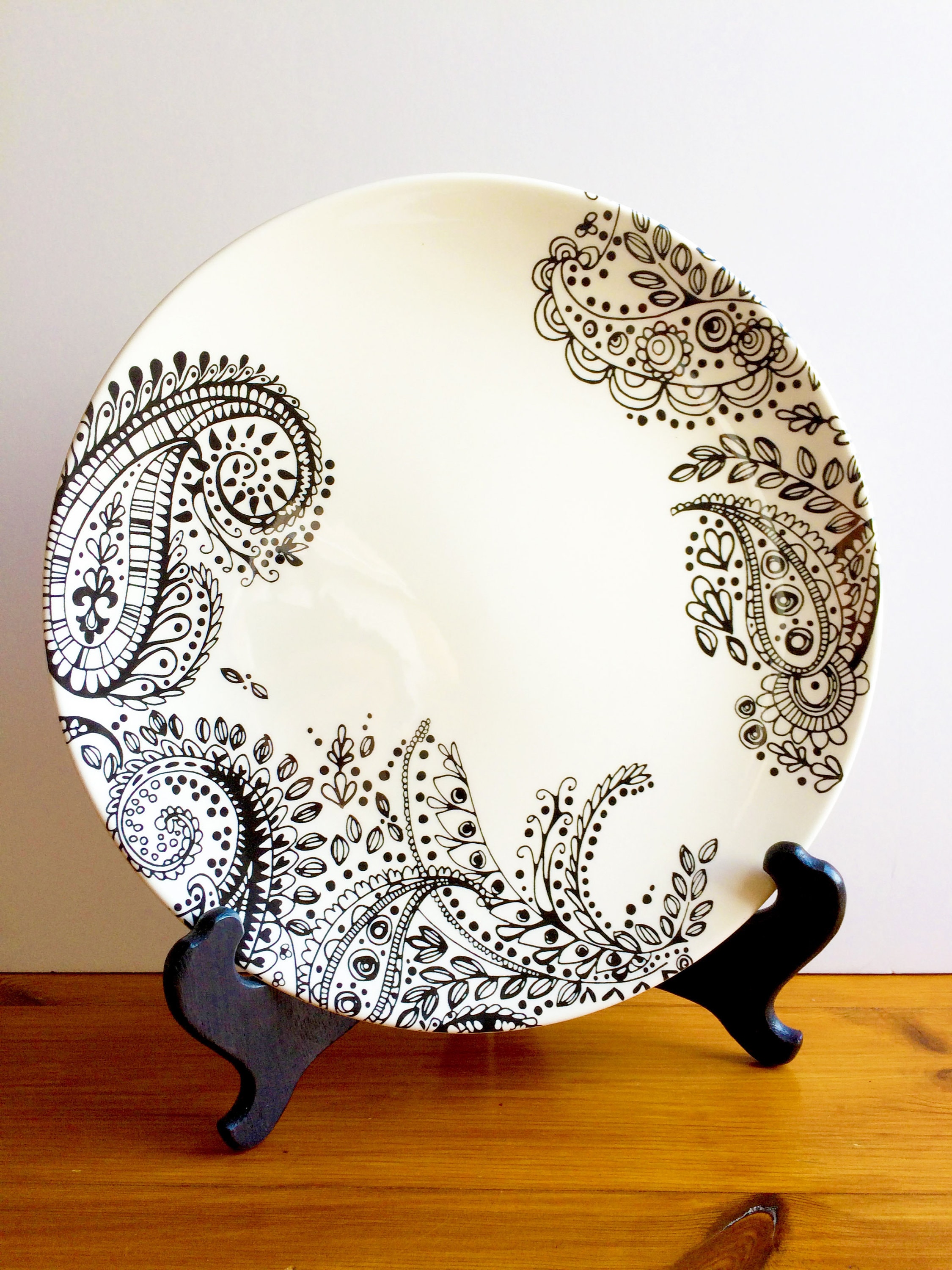 Paisley Dinner Plate Beautiful Dinner Plates With an Elegant Etsy